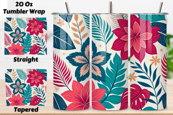 Download Modern Abstract Floral Seamless Tumbler - Premium Resources