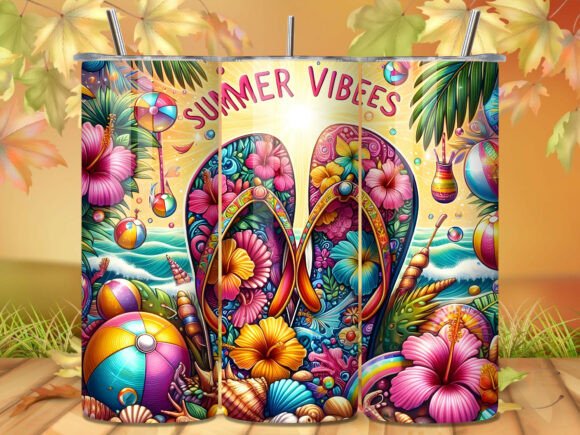 Download Flip Flop Summer Beach Tumbler Wrap - Summer beach tumbler Collection